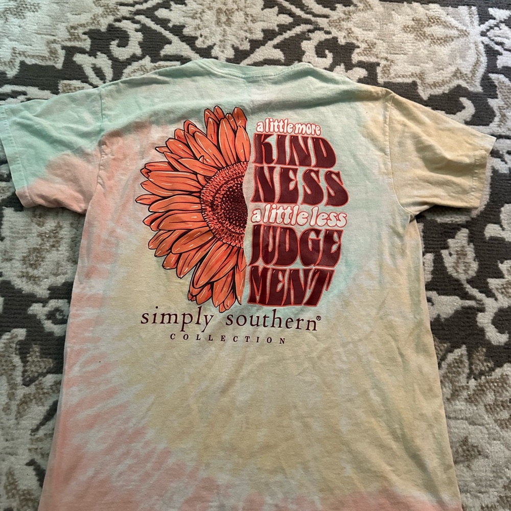 Simply Southern Kindness Graphic Tee - Pink and Orange